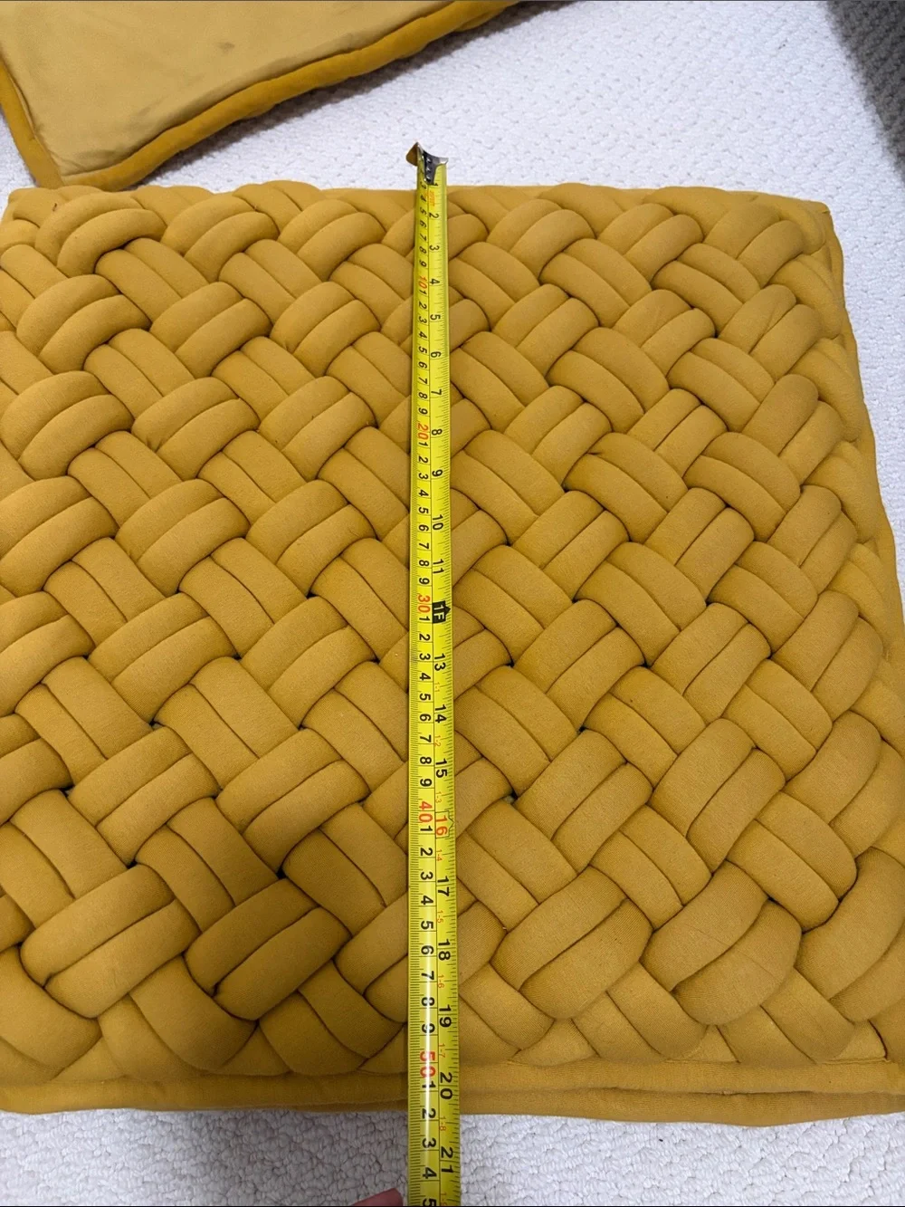 Decor Pad Jersey Interknit Mustard Accent Throw Pillow 4 pieces Yellow Down
